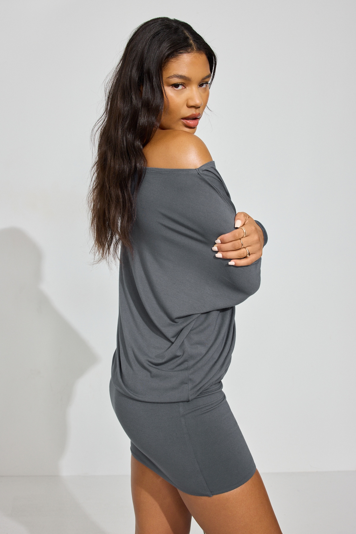 Alternative view of Long Sleeve Banded Bottom Dress
